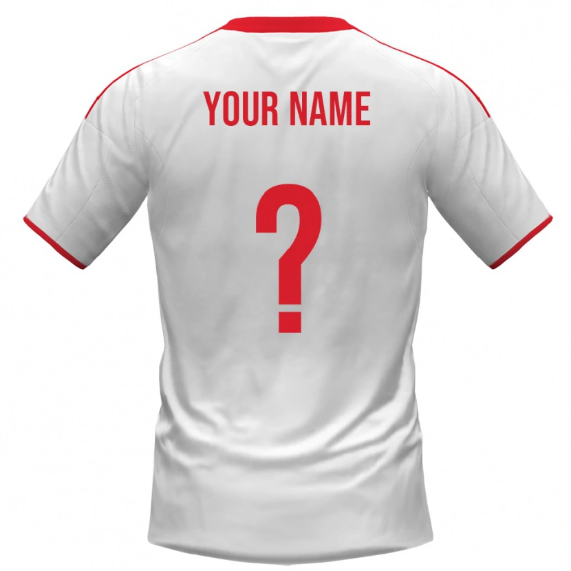 Danxen Criança Camisola Seu Nome #0 Branco Vermelho Principal 2025/26 Camisa