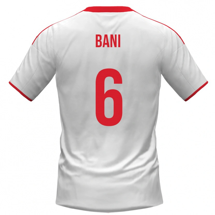 Danxen Criança Camisola Cristiano Bani #6 Branco Vermelho Principal 2025/26 Camisa
