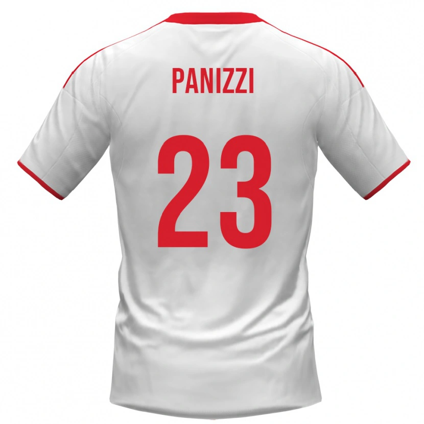 Danxen Criança Camisola Erik Panizzi #23 Branco Vermelho Principal 2025/26 Camisa