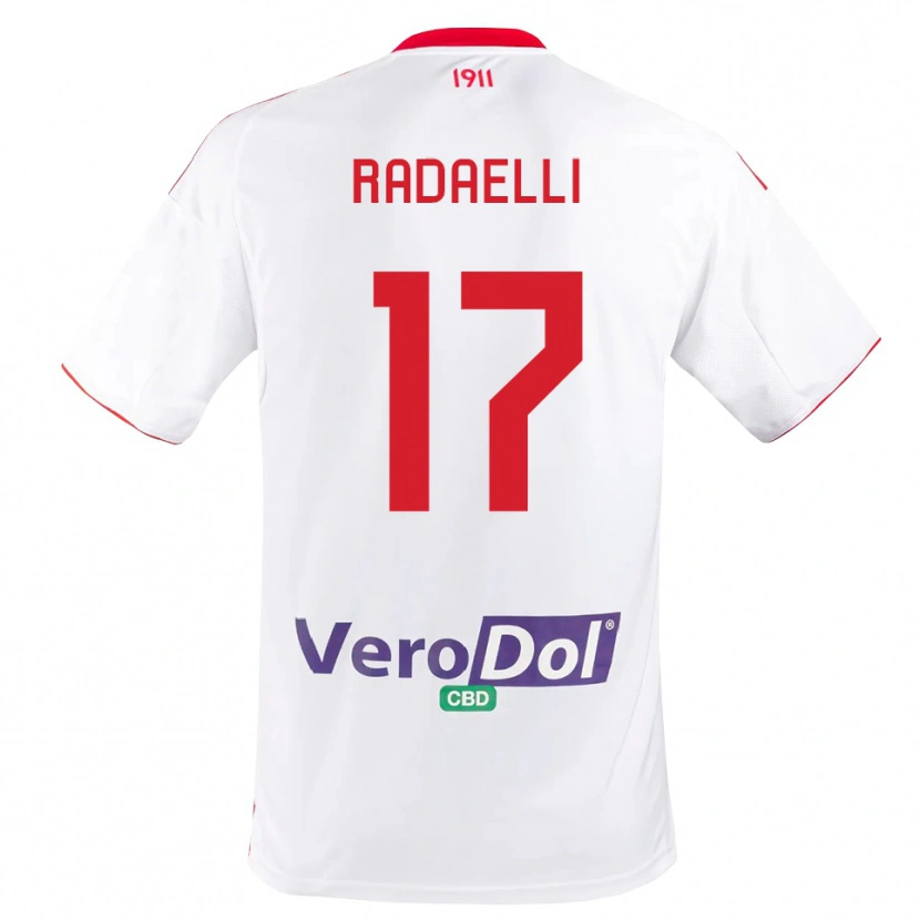 Danxen Criança Camisola Nicolò Radaelli #17 Branco Vermelho Principal 2025/26 Camisa