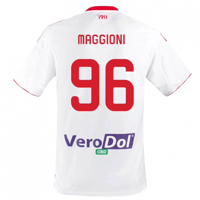 Danxen Criança Camisola Tommaso Maggioni #96 Branco Vermelho Principal 2025/26 Camisa