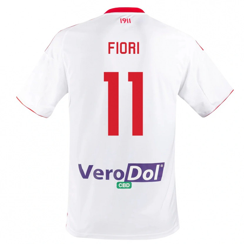 Danxen Criança Camisola Antonio Fiori #11 Branco Vermelho Principal 2025/26 Camisa