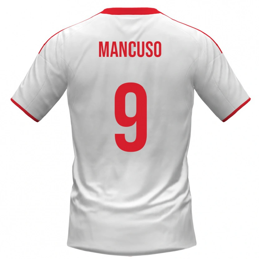 Danxen Criança Camisola Leonardo Mancuso #9 Branco Vermelho Principal 2025/26 Camisa