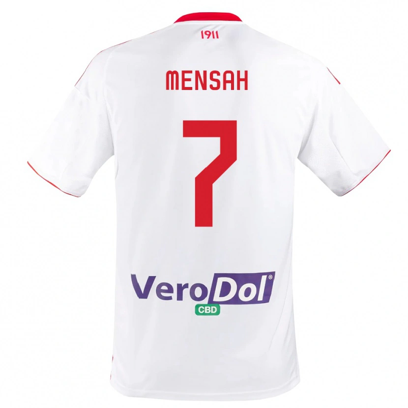 Danxen Criança Camisola Davis Mensah #7 Branco Vermelho Principal 2025/26 Camisa