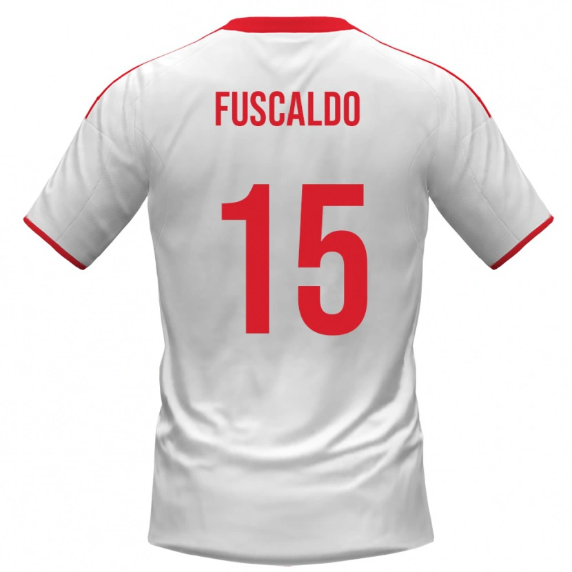 Danxen Criança Camisola Manuel Fuscaldo #15 Branco Vermelho Principal 2025/26 Camisa