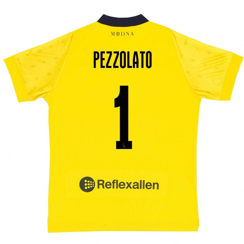 Danxen Criança Camisola Michele Pezzolato #1 Amarelo Marinho Principal 2025/26 Camisa