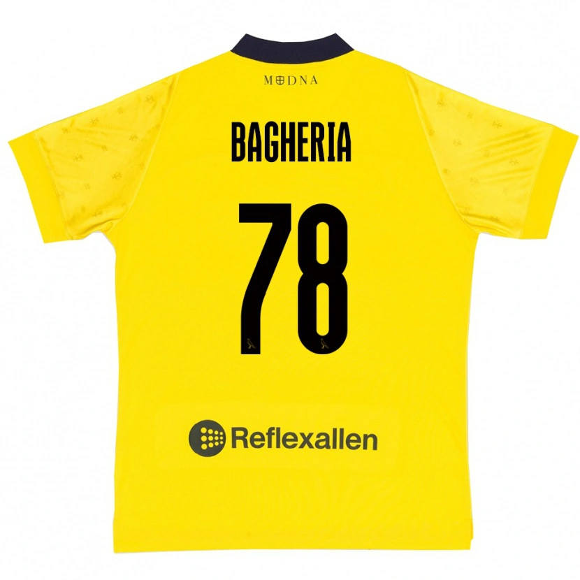Danxen Criança Camisola Fabrizio Bagheria #78 Amarelo Marinho Principal 2025/26 Camisa