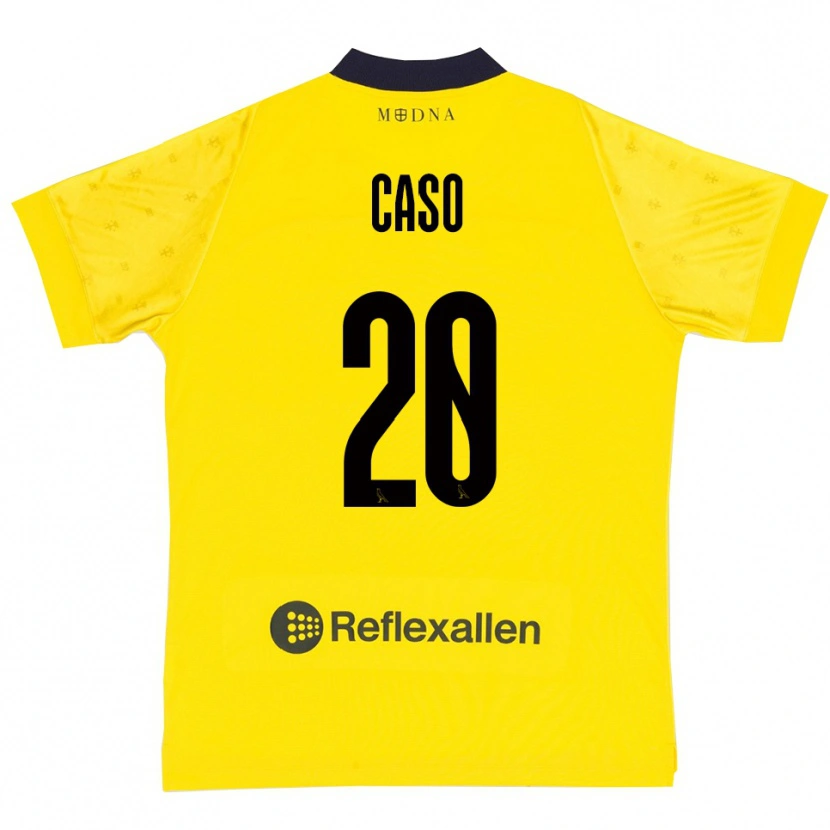 Danxen Criança Camisola Giuseppe Caso #20 Amarelo Marinho Principal 2025/26 Camisa