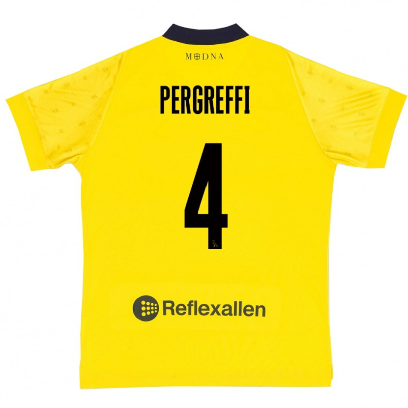 Danxen Criança Camisola Antonio Pergreffi #4 Amarelo Marinho Principal 2025/26 Camisa