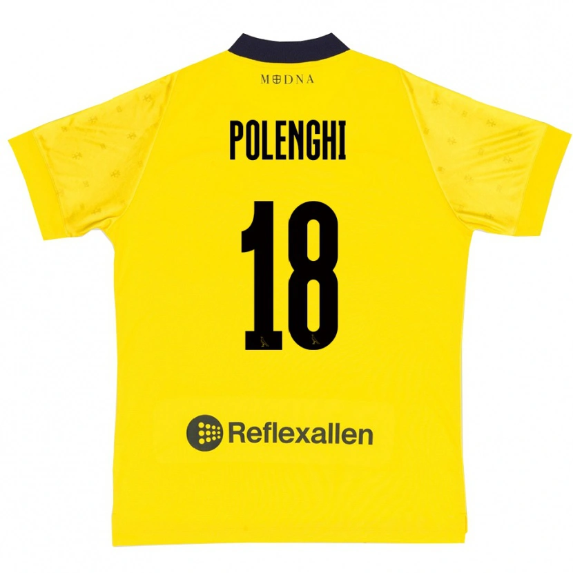 Danxen Criança Camisola Damiano Polenghi #18 Amarelo Marinho Principal 2025/26 Camisa