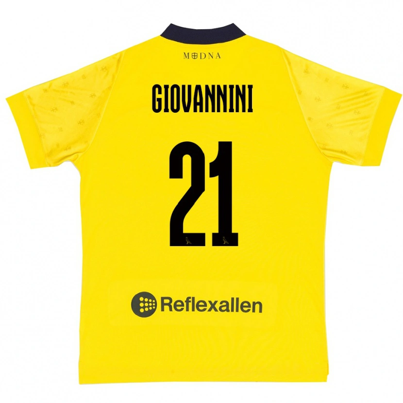 Danxen Criança Camisola Romeo Giovannini #21 Amarelo Marinho Principal 2025/26 Camisa