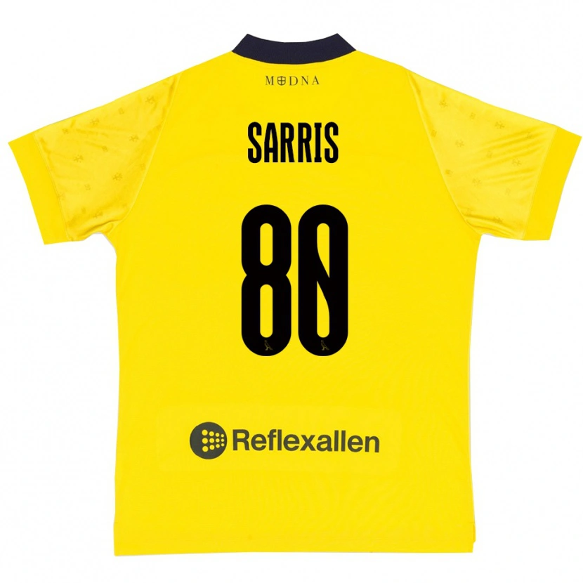 Danxen Criança Camisola Ioannis Sarris #80 Amarelo Marinho Principal 2025/26 Camisa