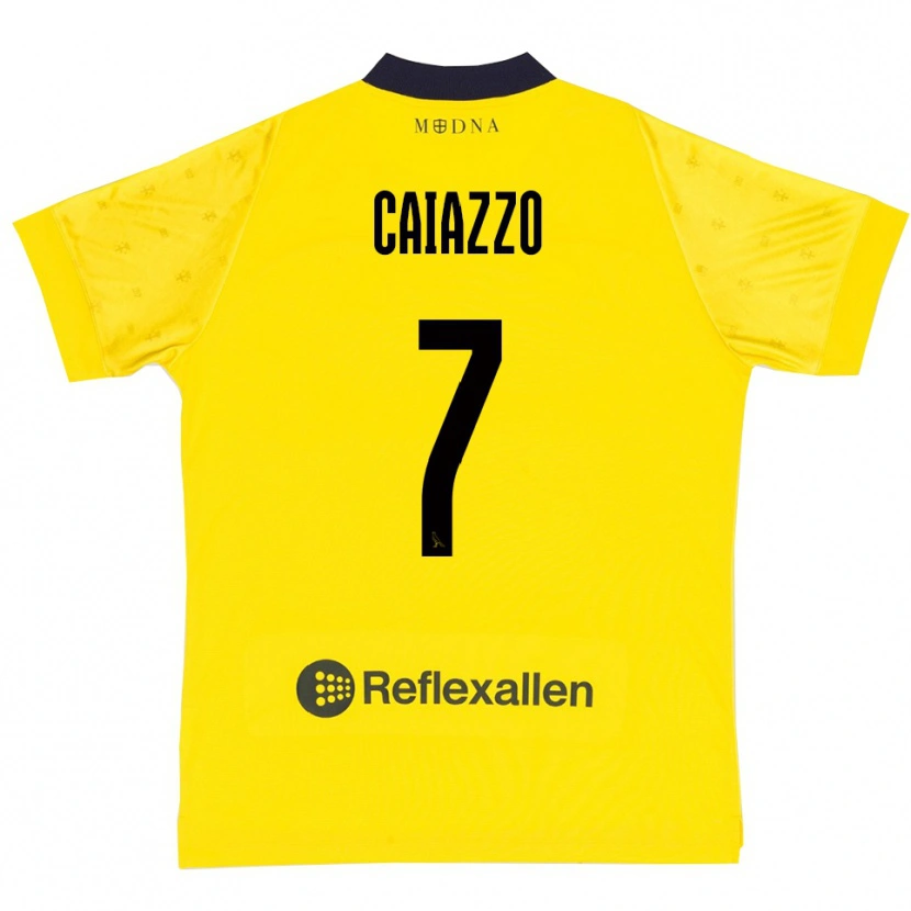 Danxen Criança Camisola Antonio Caiazzo #7 Amarelo Marinho Principal 2025/26 Camisa