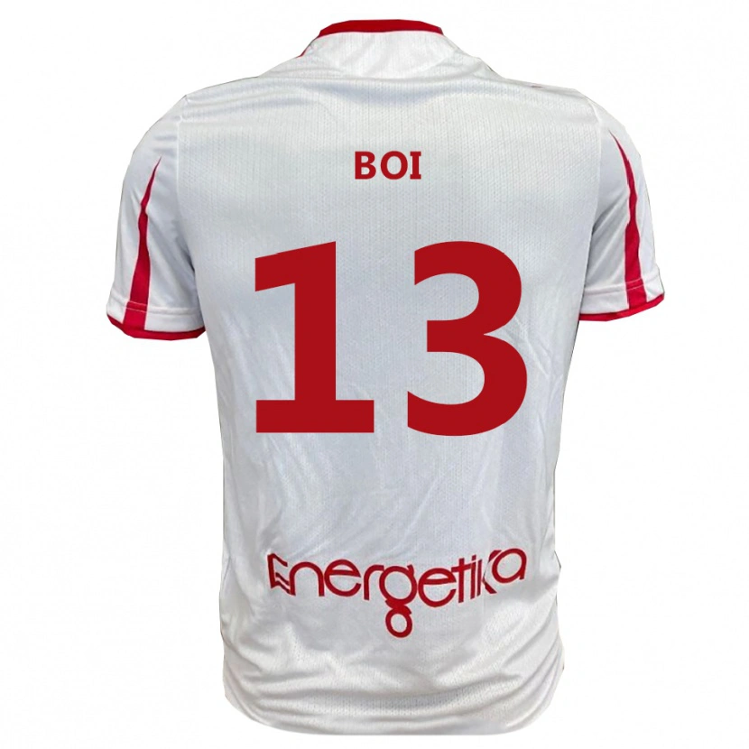 Danxen Criança Camisola Alessandro Boi #13 Branco Vermelho Principal 2025/26 Camisa
