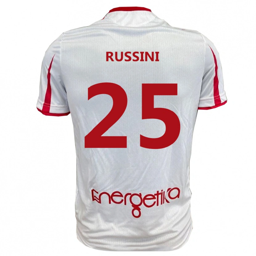 Danxen Criança Camisola Simone Russini #25 Branco Vermelho Principal 2025/26 Camisa