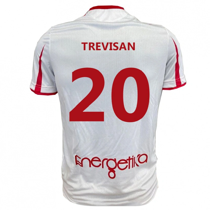 Danxen Criança Camisola Francesco Trevisan #20 Branco Vermelho Principal 2025/26 Camisa