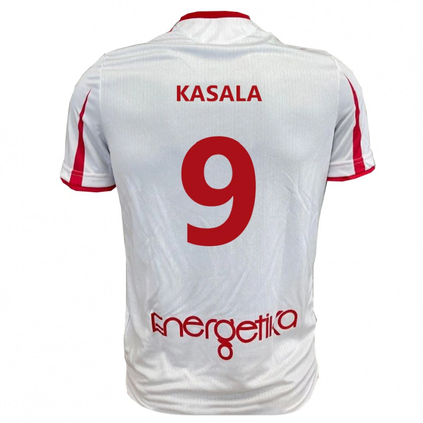 Danxen Criança Camisola Antonio Kasala #9 Branco Vermelho Principal 2025/26 Camisa