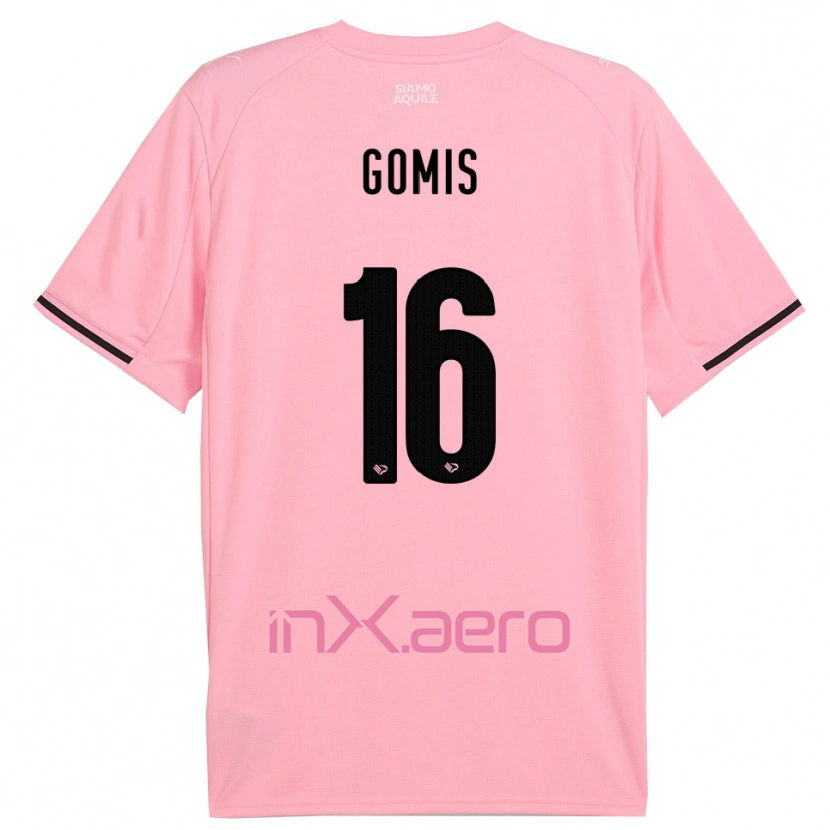 Danxen Criança Camisola Alfred Gomis #16 Rosa Preto Principal 2025/26 Camisa