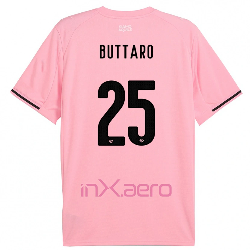 Danxen Criança Camisola Alessio Buttaro #25 Rosa Preto Principal 2025/26 Camisa