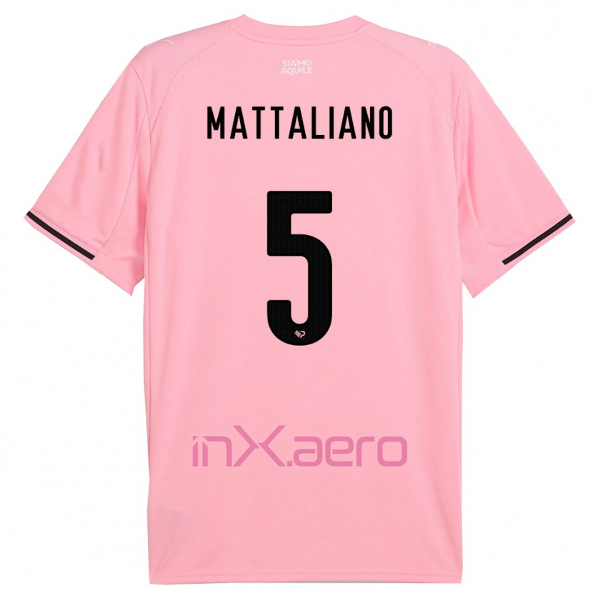Danxen Criança Camisola Cristian Mattaliano #5 Rosa Preto Principal 2025/26 Camisa