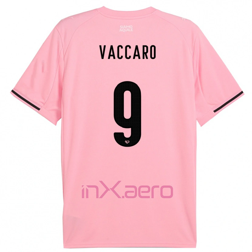 Danxen Criança Camisola Christian Vaccaro #9 Rosa Preto Principal 2025/26 Camisa