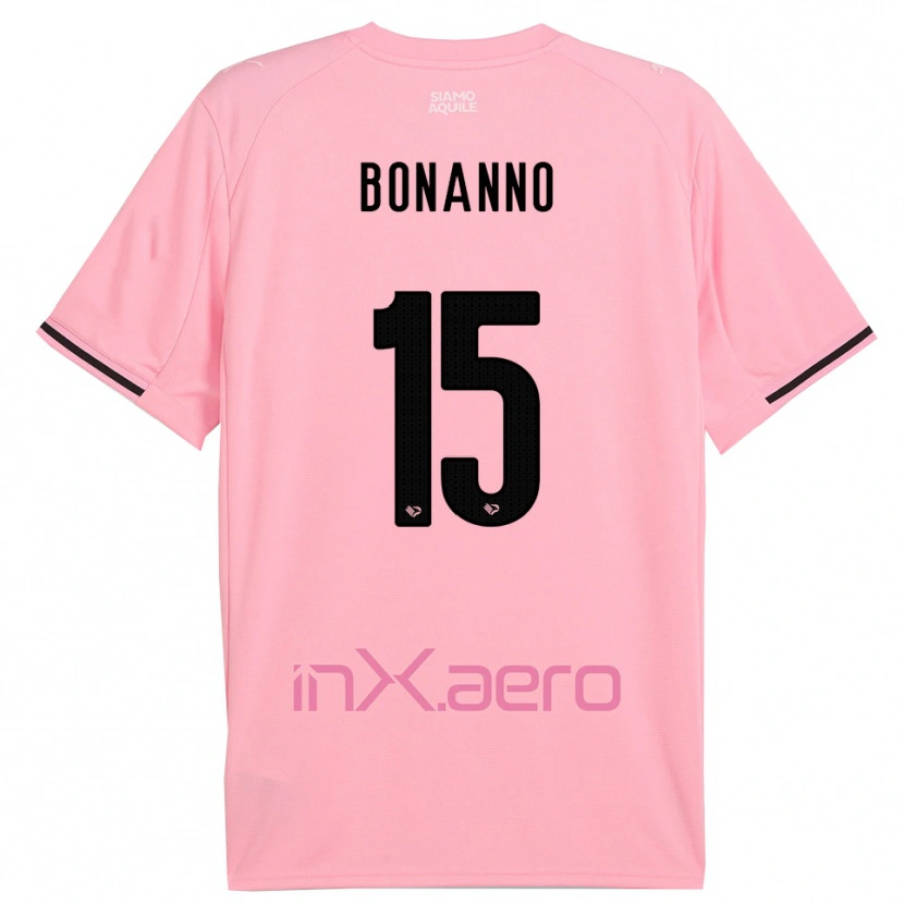 Danxen Criança Camisola Simone Bonanno #15 Rosa Preto Principal 2025/26 Camisa