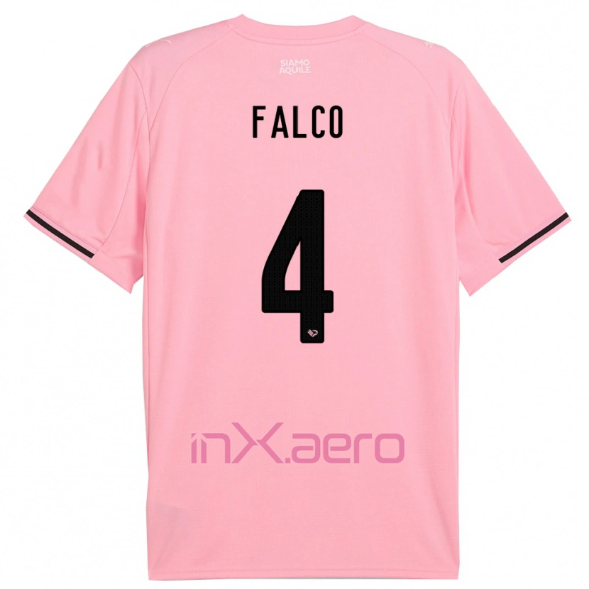 Danxen Criança Camisola Agostino Falco #4 Rosa Preto Principal 2025/26 Camisa