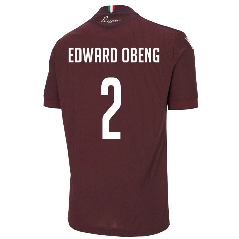 Danxen Criança Camisola Elijah Edward Obeng #2 Borgonha Branco Principal 2025/26 Camisa