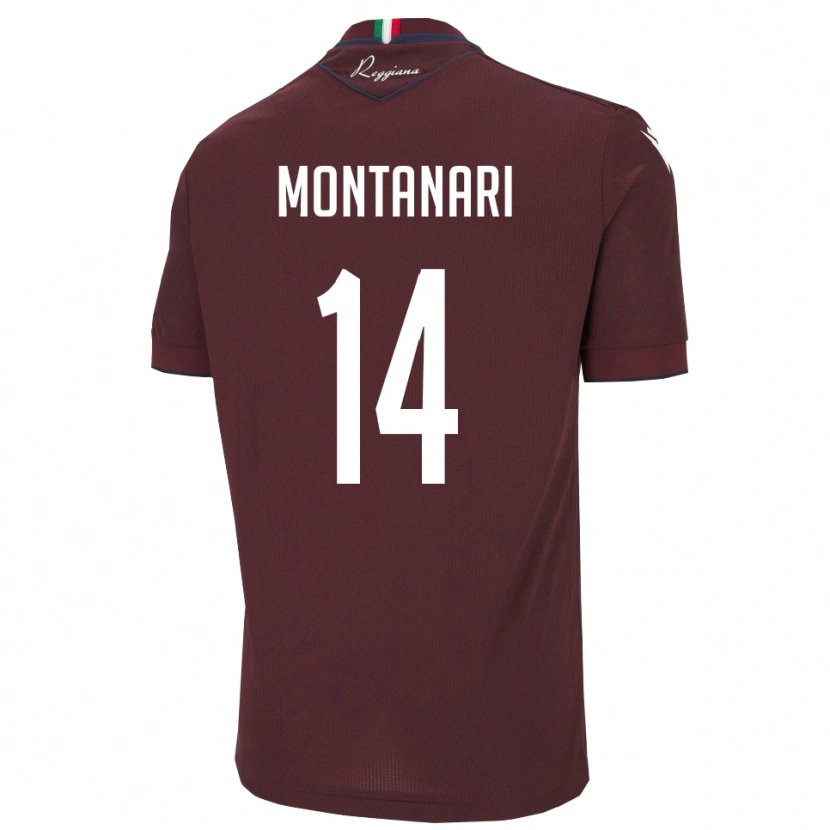 Danxen Criança Camisola Giacomo Montanari #14 Borgonha Branco Principal 2025/26 Camisa
