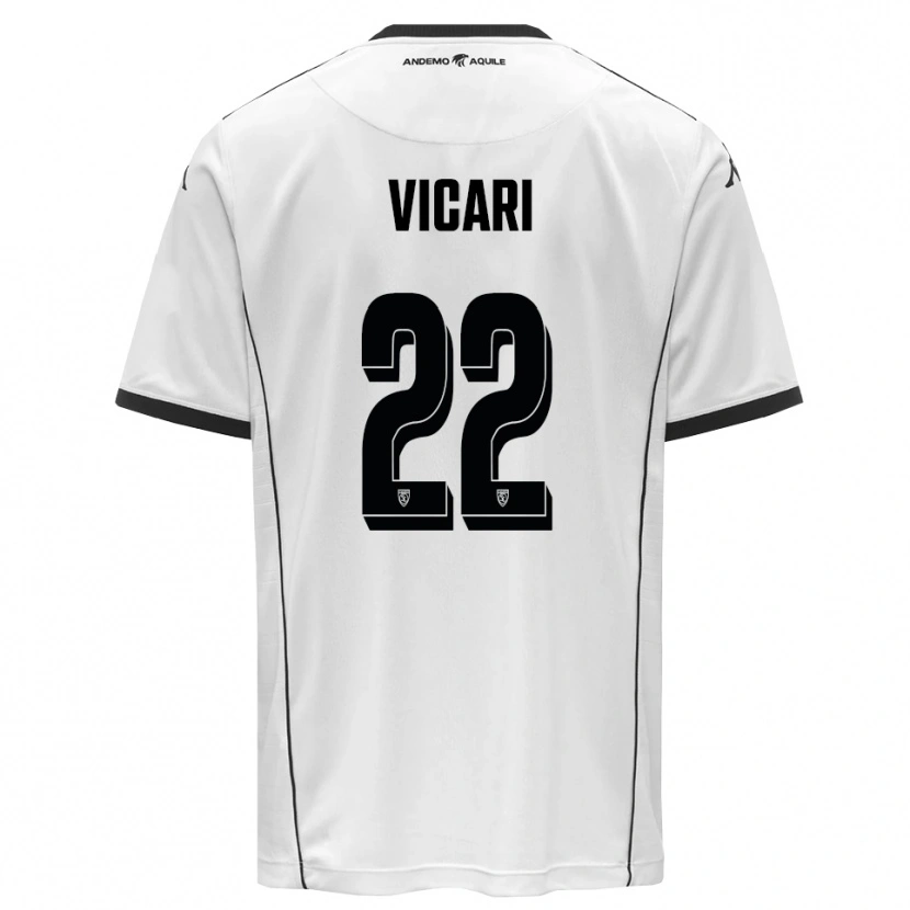 Danxen Criança Camisola David Vicari #22 Branco Preto Principal 2025/26 Camisa