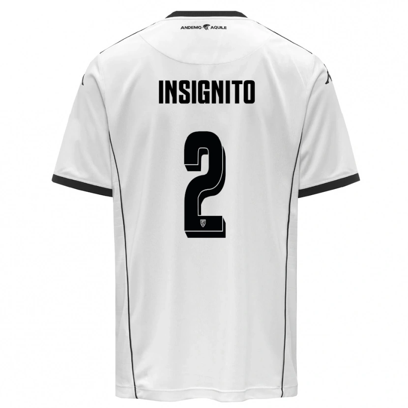 Danxen Criança Camisola Alessio Insignito #2 Branco Preto Principal 2025/26 Camisa