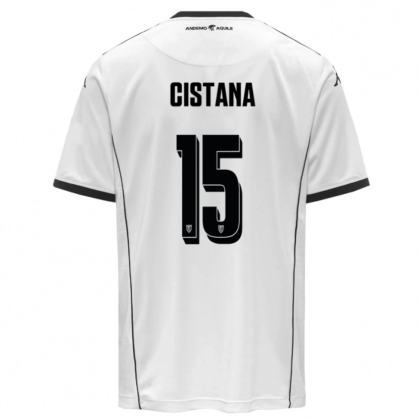 Danxen Criança Camisola Andrea Cistana #15 Branco Preto Principal 2025/26 Camisa