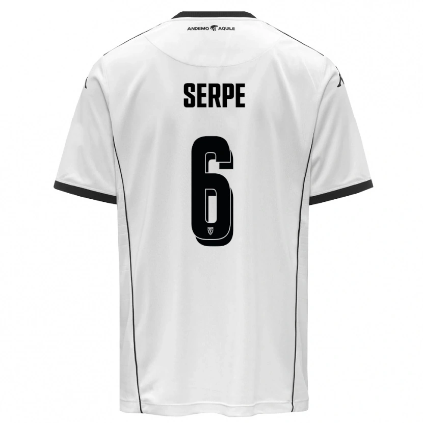 Danxen Criança Camisola Laurens Serpe #6 Branco Preto Principal 2025/26 Camisa