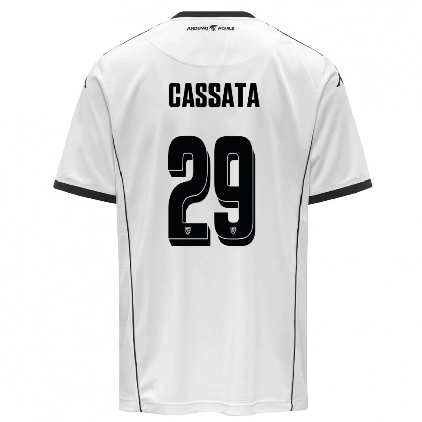Danxen Criança Camisola Francesco Cassata #29 Branco Preto Principal 2025/26 Camisa