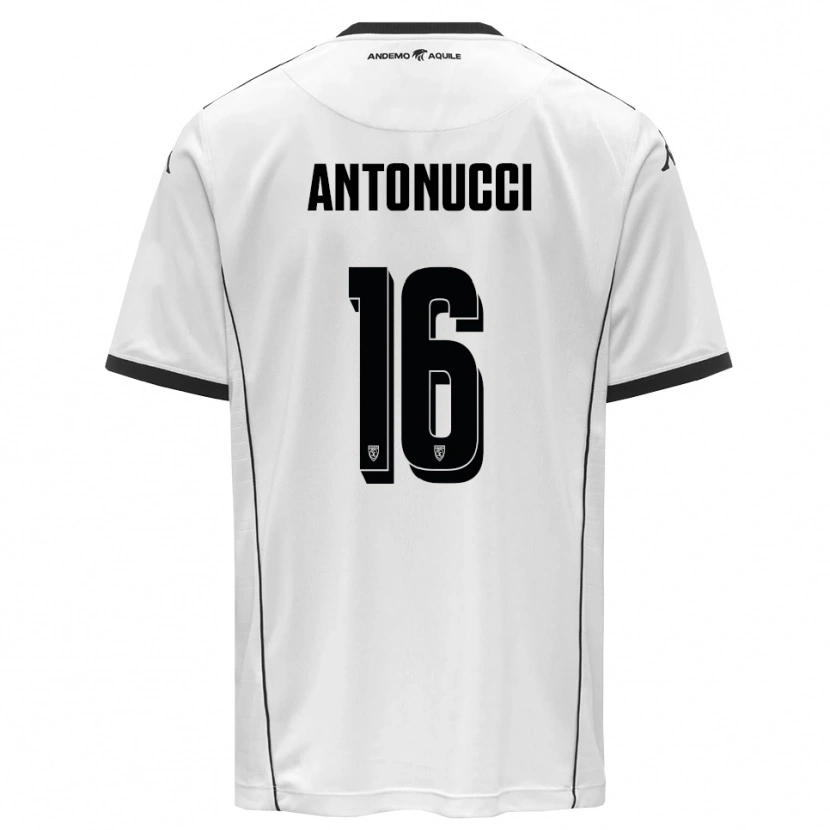 Danxen Criança Camisola Mirko Antonucci #16 Branco Preto Principal 2025/26 Camisa