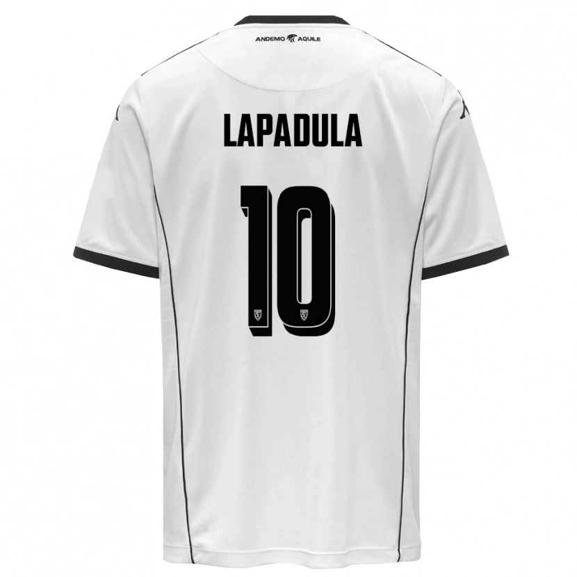 Danxen Criança Camisola Gianluca Lapadula #10 Branco Preto Principal 2025/26 Camisa