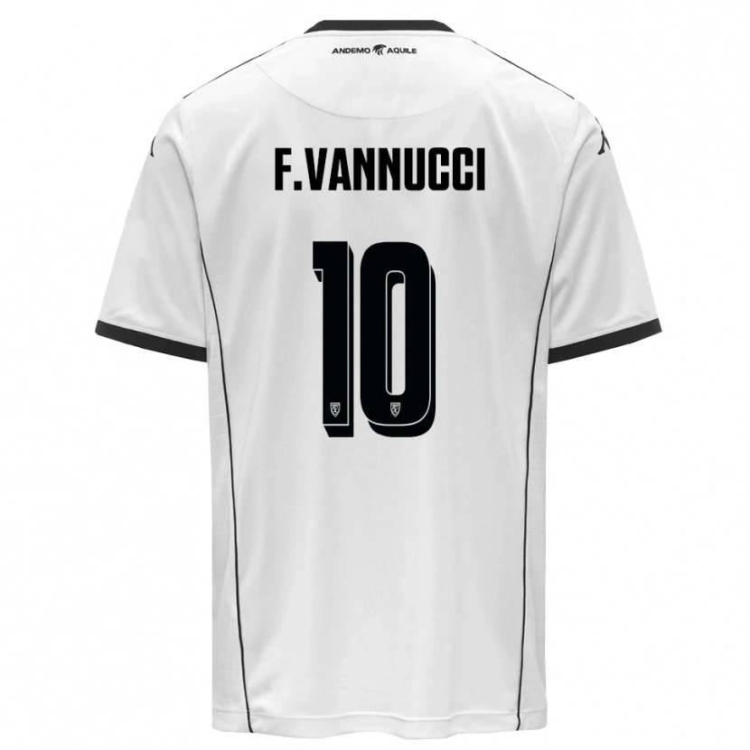 Danxen Criança Camisola Federico Vannucci #10 Branco Preto Principal 2025/26 Camisa