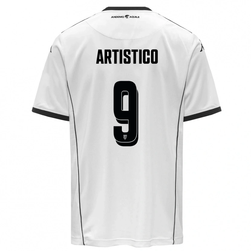 Danxen Criança Camisola Gabriele Artistico #9 Branco Preto Principal 2025/26 Camisa