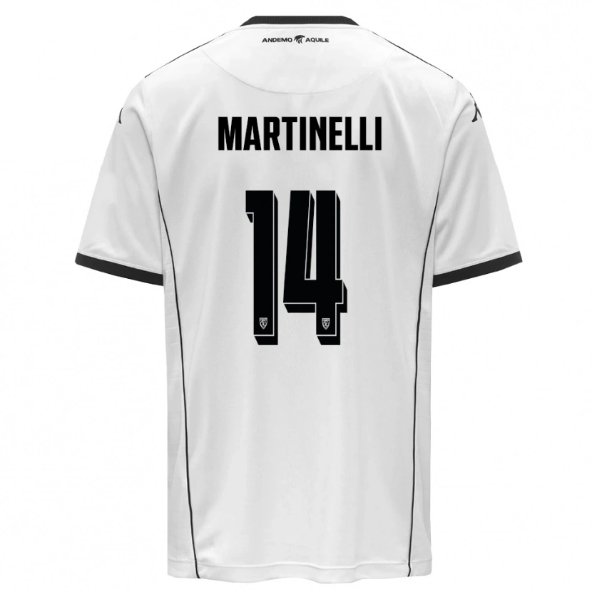Danxen Criança Camisola Nicola Martinelli #14 Branco Preto Principal 2025/26 Camisa