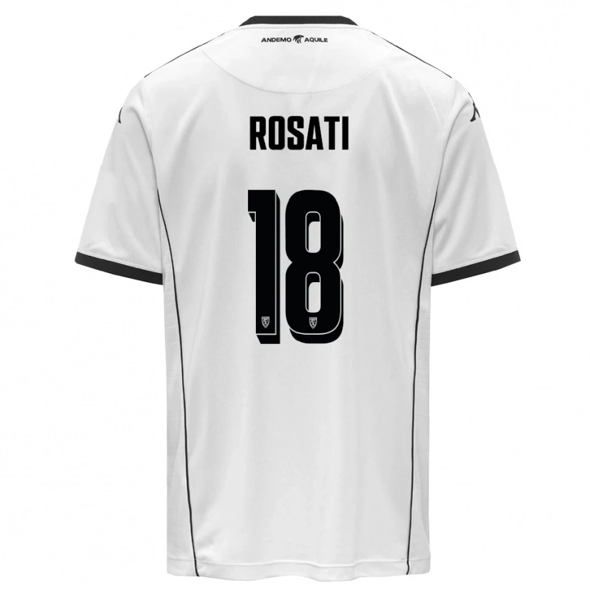 Danxen Criança Camisola Riccardo Rosati #18 Branco Preto Principal 2025/26 Camisa