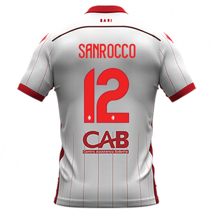 Danxen Criança Camisola Michele Sanrocco #12 Branco Vermelho Principal 2025/26 Camisa