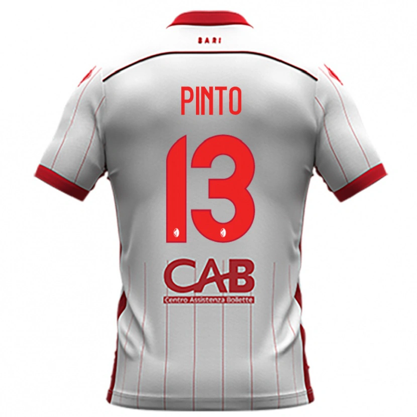 Danxen Criança Camisola Francesco Pinto #13 Branco Vermelho Principal 2025/26 Camisa
