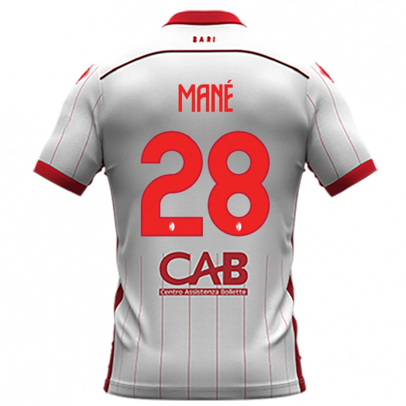Danxen Criança Camisola Moussa Mané #28 Branco Vermelho Principal 2025/26 Camisa