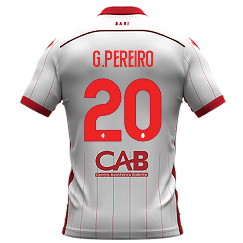 Danxen Criança Camisola Gastón Pereiro #20 Branco Vermelho Principal 2025/26 Camisa
