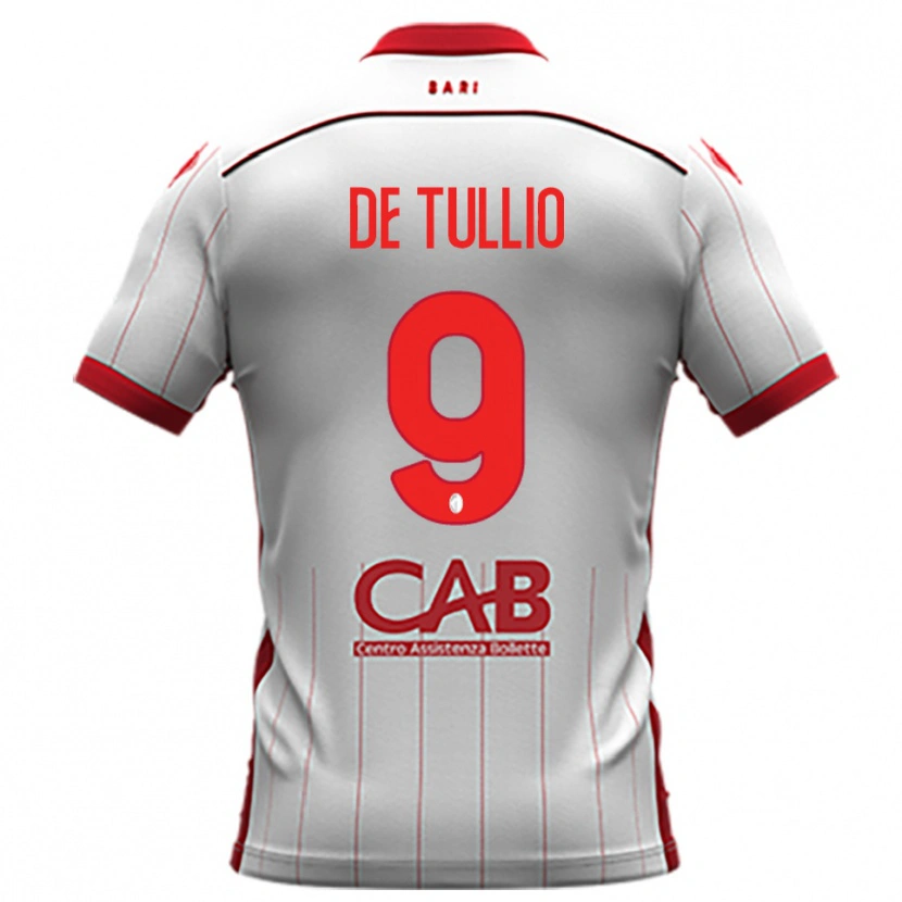 Danxen Criança Camisola Domenico De Tullio #9 Branco Vermelho Principal 2025/26 Camisa