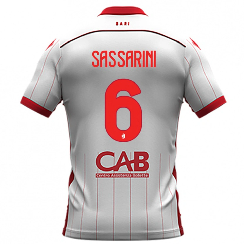 Danxen Criança Camisola Luca Sassarini #6 Branco Vermelho Principal 2025/26 Camisa