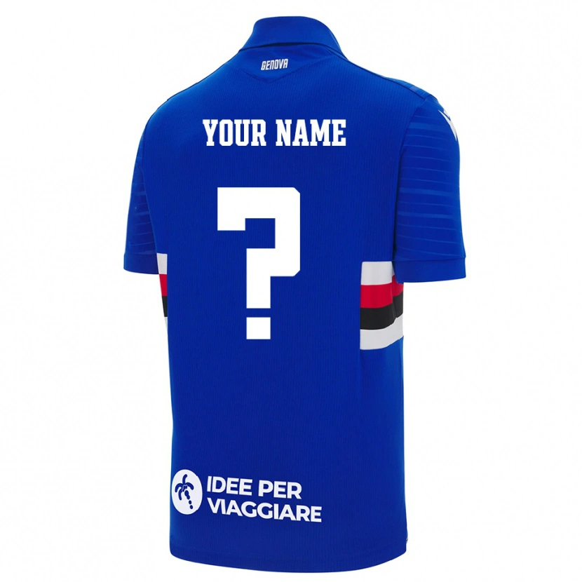 Danxen Criança Camisola Seu Nome #0 Azul Branco Principal 2025/26 Camisa