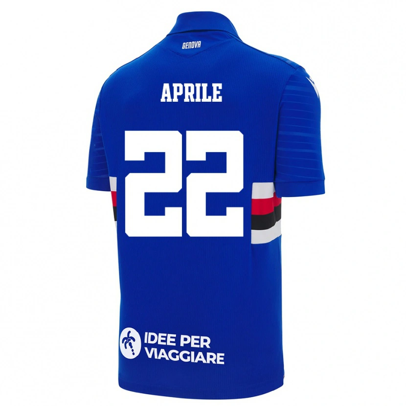 Danxen Criança Camisola Roberta Aprile #22 Azul Branco Principal 2025/26 Camisa