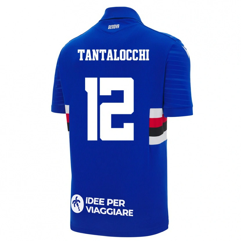 Danxen Criança Camisola Elia Tantalocchi #12 Azul Branco Principal 2025/26 Camisa