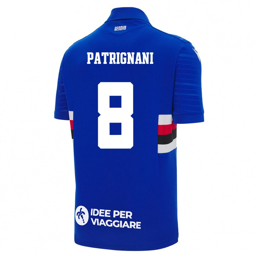Danxen Criança Camisola Giulio Patrignani #8 Azul Branco Principal 2025/26 Camisa
